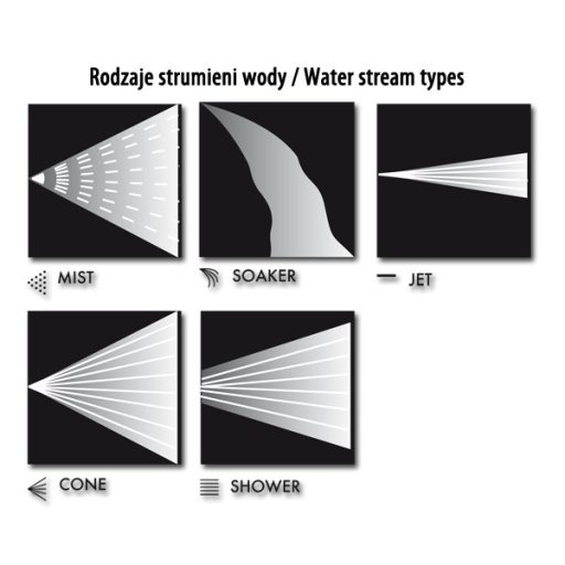 Bradas WL-EN52M Locsolópisztoly 5 funkciós, állítható Water Click