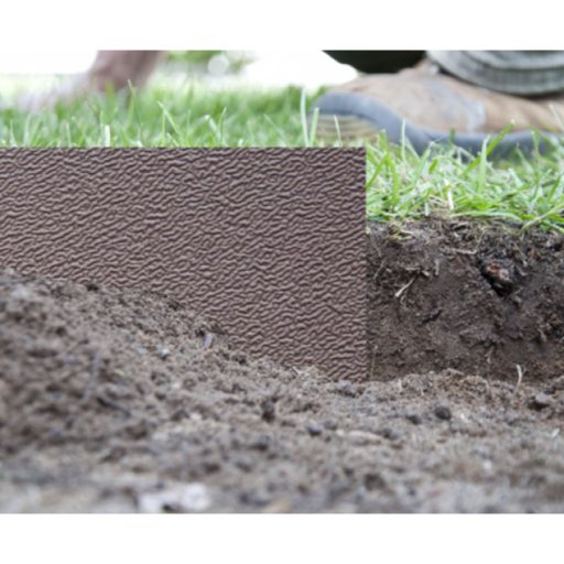 Gyepszegély 15cm/6m, barna