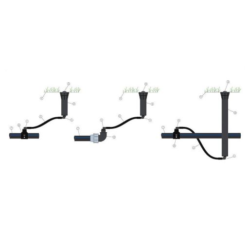 Szórófej bekötő könyök 16x3/4" KM, HSBE-70