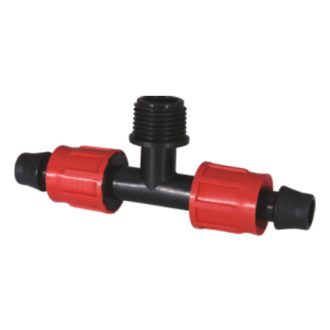 Csepegtető szalag T-idom külső menettel 16 x 3/4 x 16